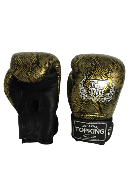 Top King Boxing Gloves "Super Snake" Air TKBGSS-02 Black Gold N