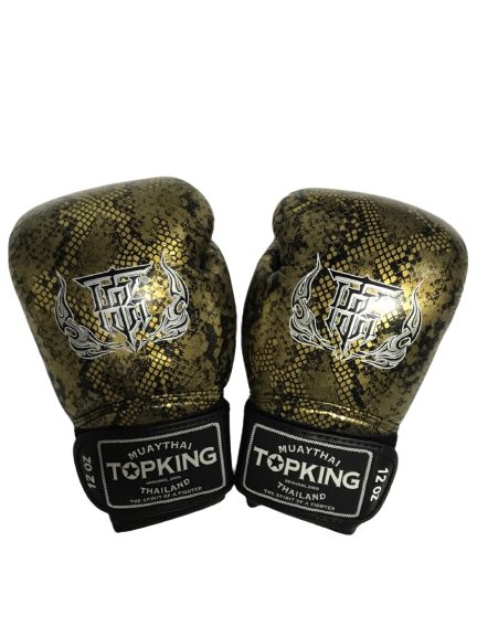 Top King Boxing Gloves "Super Snake" Air TKBGSS-02 Black Gold N