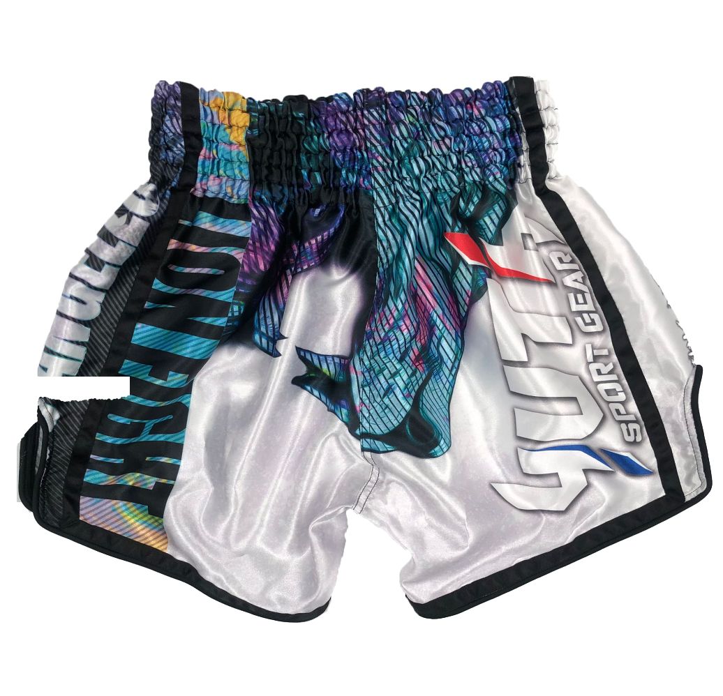 Yuth Sport Gear Muay Thai Shorts Blue Dragon Yuth Sport Gear