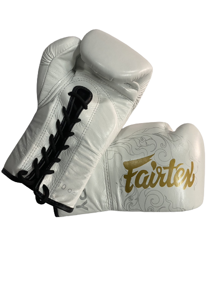 Fairtex Boxing Gloves BGLG3 Lace Up White