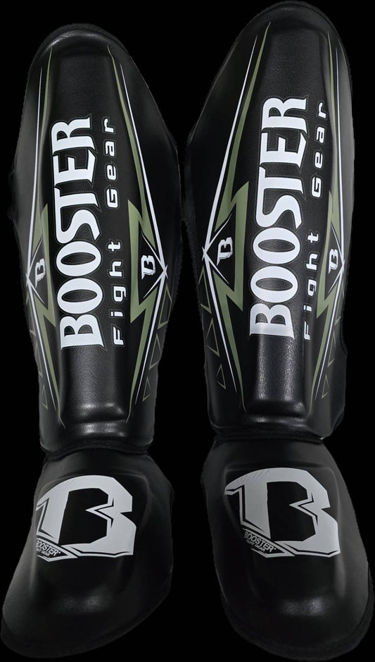 Booster Shin Support WAR SERIES Black Grey