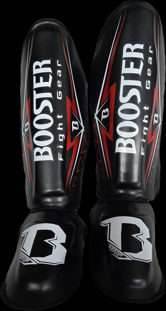 Booster Shin Support WAR SERIES Black Red