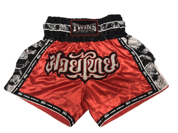 Twins Muay Thai Shorts TBS-SKULL Red