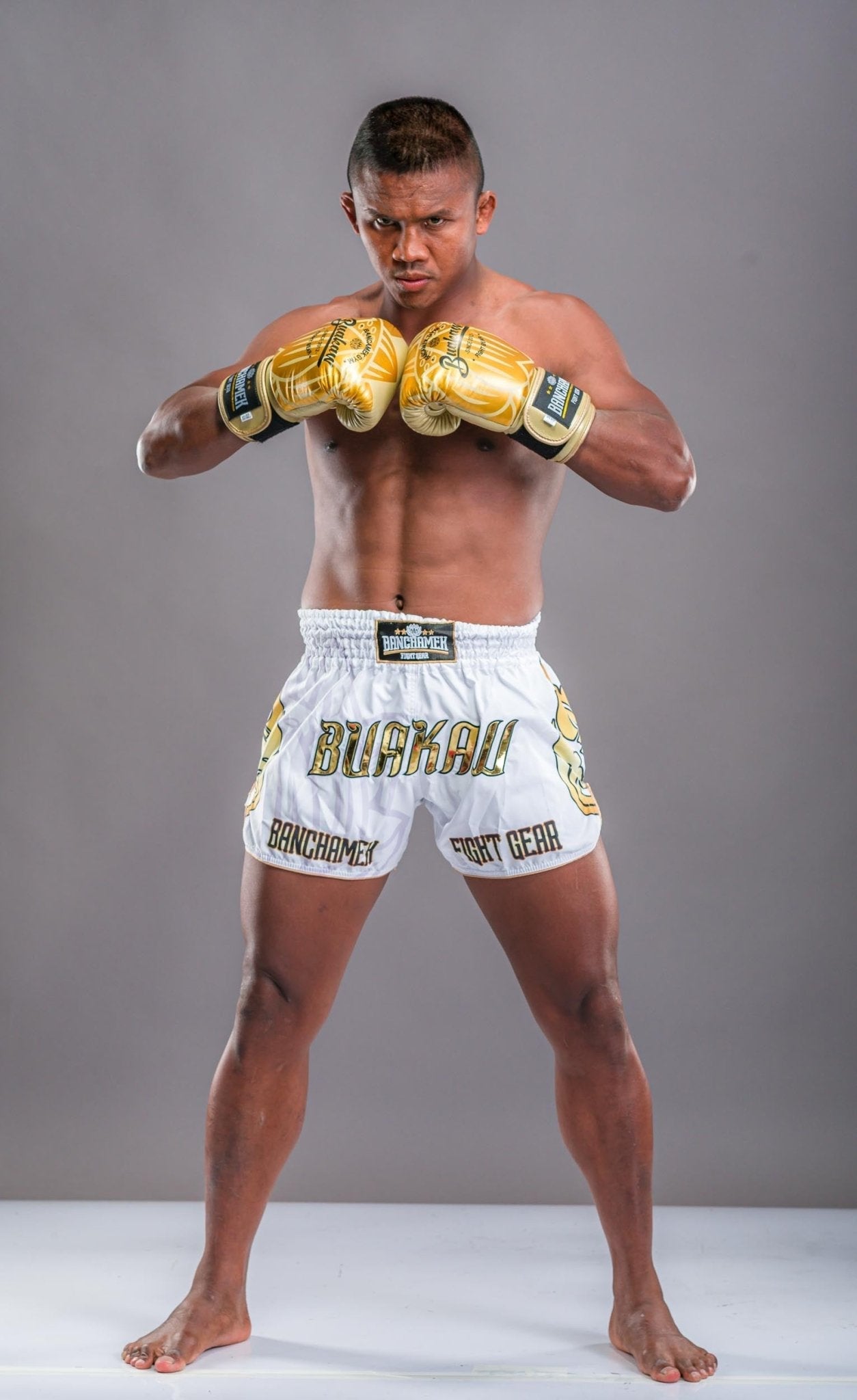 Buakaw Shorts BSH3 WHITE GOLD Buakaw