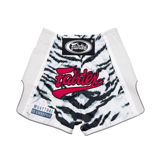 Fairtex Boxing Shorts for Kids - BSK2103 "White Tiger"