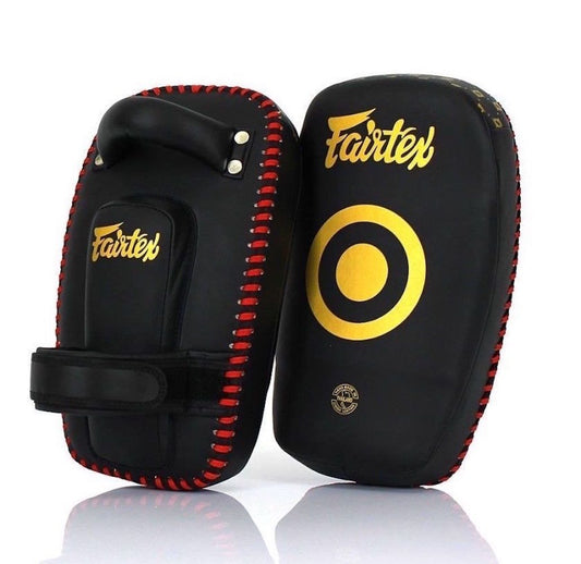 Fairtex Kicking KPLC6  Black/ Gold Pads Small