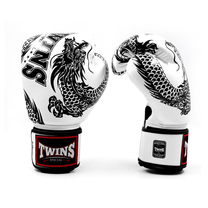 Twins Special Fancy FBGVL4-49 Black/White  Boxing Gloves