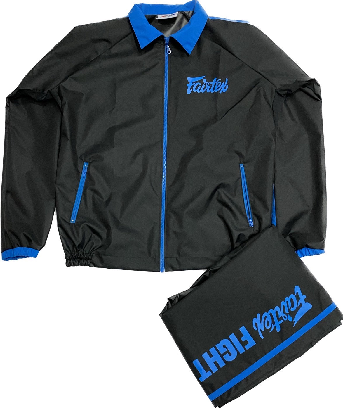 Fairtex Vinyl Sauna Suit VS4 Black Blue