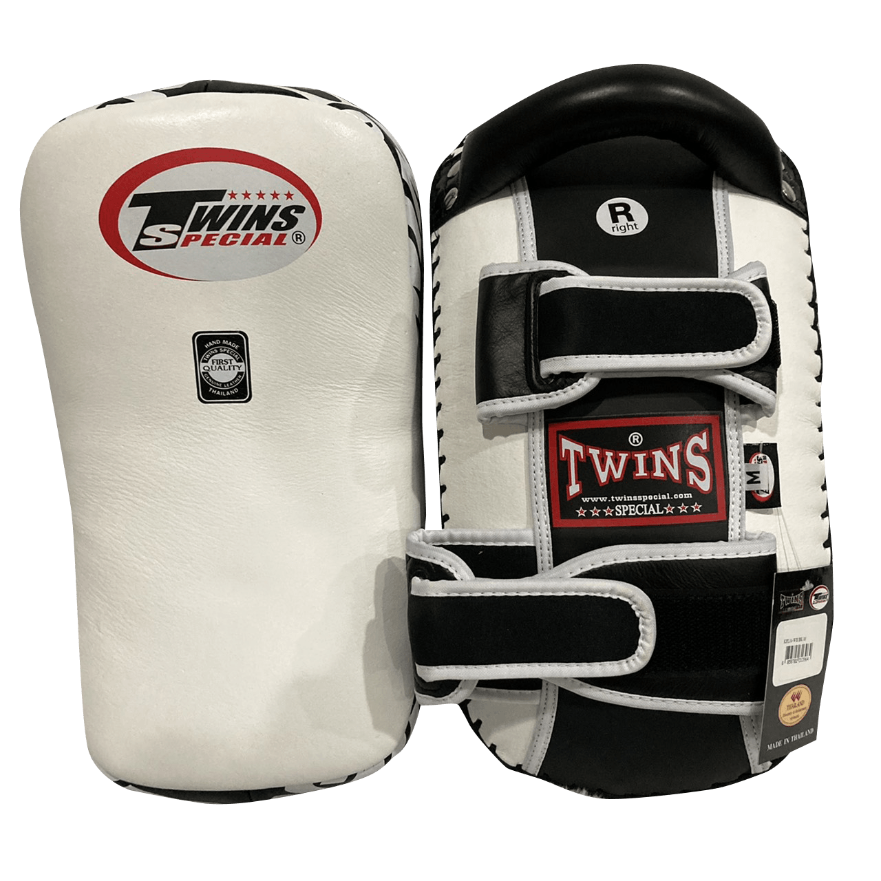 Twins Special Kicking Pads KPL10 White Black - SUPER EXPORT SHOP