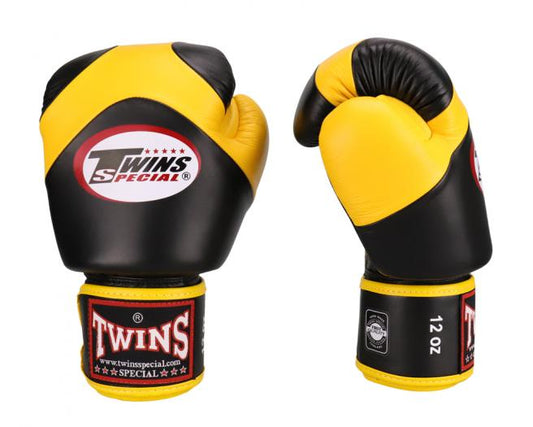 Twins Special Boxing Gloves BGVL13 Black Yellow - SUPER EXPORT SHOP