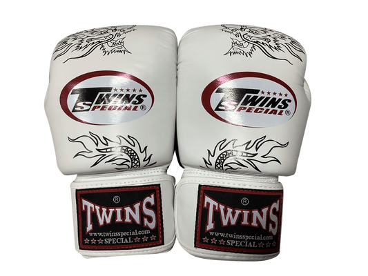 Twins Special Boxing Gloves FBGVL3-6 Black White - SUPER EXPORT SHOP