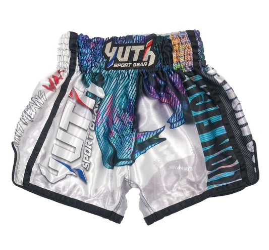 Yuth Sport Gear Muay Thai Shorts Blue Dragon Yuth Sport Gear
